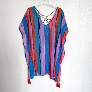 Palisades Beach Club Swim Cover Up Size XL/XXL Sheer Boho Beachwear Resort Ready